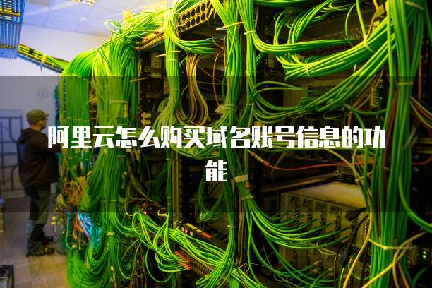 阿里云怎么购买域名账号信息的功能
