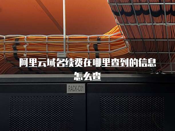 阿里云域名续费在哪里查到的信息怎么查