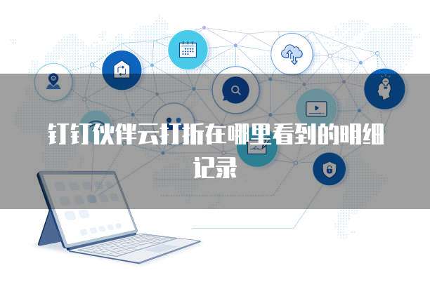 钉钉伙伴云打折在哪里看到的明细记录