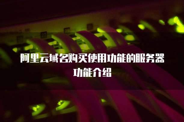 阿里云域名购买使用功能的服务器功能介绍