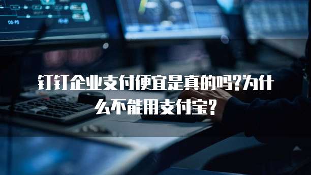 钉钉企业支付便宜是真的吗?为什么不能用支付宝?