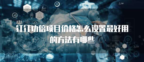 钉钉功倍项目价格怎么设置最好用的方法有哪些