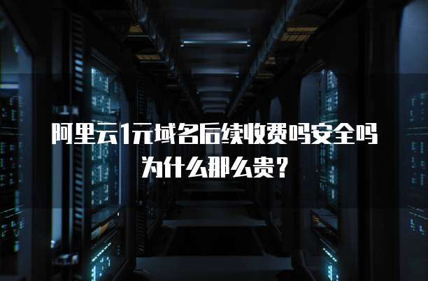 阿里云1元域名后续收费吗安全吗为什么那么贵?