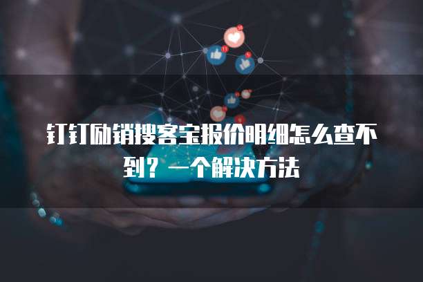 钉钉励销搜客宝报价明细怎么查不到？一个解决方法