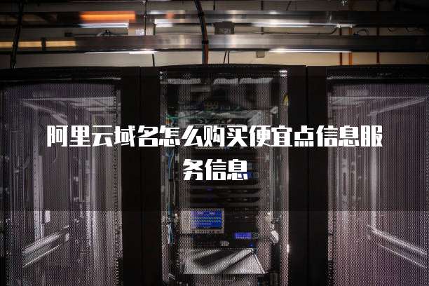 阿里云域名怎么购买便宜点信息服务信息