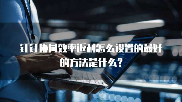 钉钉协同效率返利怎么设置的最好的方法是什么?