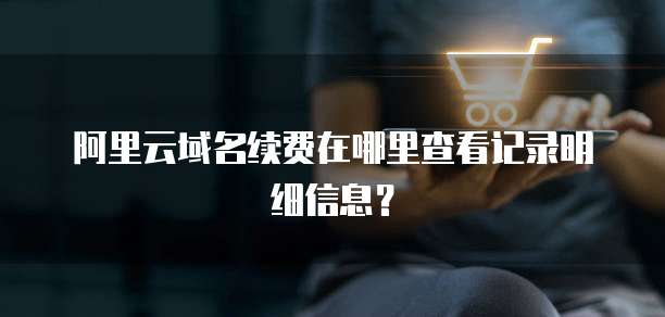 阿里云域名续费在哪里查看记录明细信息?