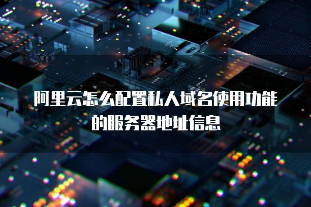 阿里云怎么配置私人域名使用功能的服务器地址信息