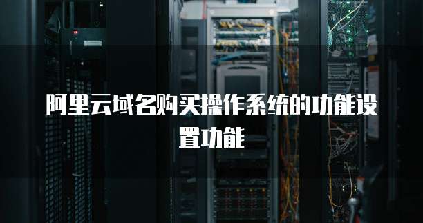 阿里云域名购买操作系统的功能设置功能