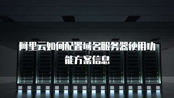 阿里云如何配置域名服务器使用功能方案信息