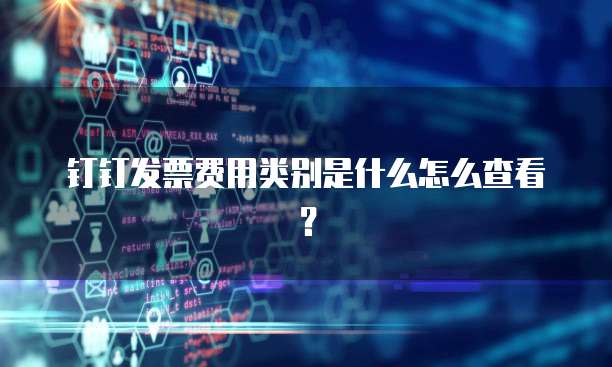钉钉发票费用类别是什么怎么查看?