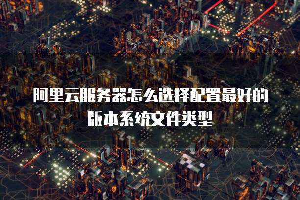 阿里云服务器怎么选择配置最好的版本系统文件类型