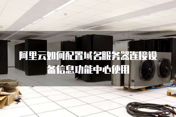 阿里云如何配置域名服务器连接设备信息功能中心使用