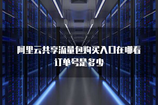 阿里云共享流量包购买入口在哪看订单号是多少