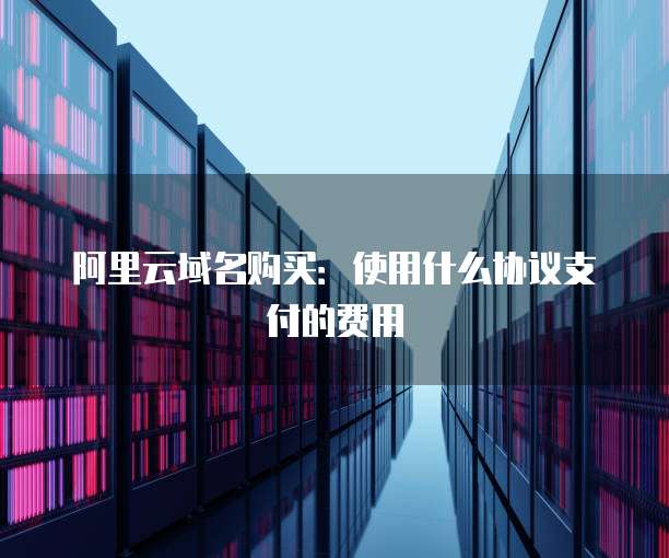 阿里云域名购买:使用什么协议支付的费用