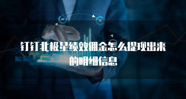 钉钉北极星绩效佣金怎么提现出来的明细信息