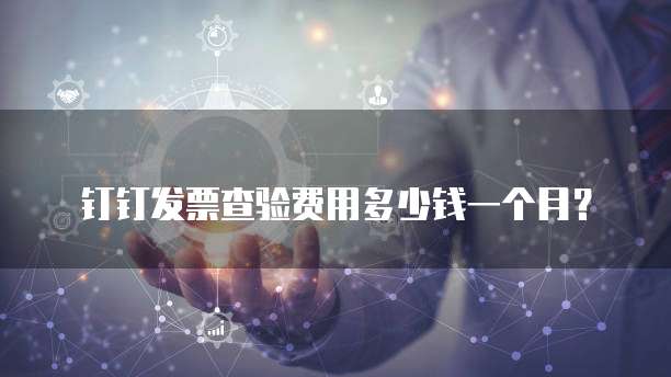 钉钉发票查验费用多少钱一个月?
