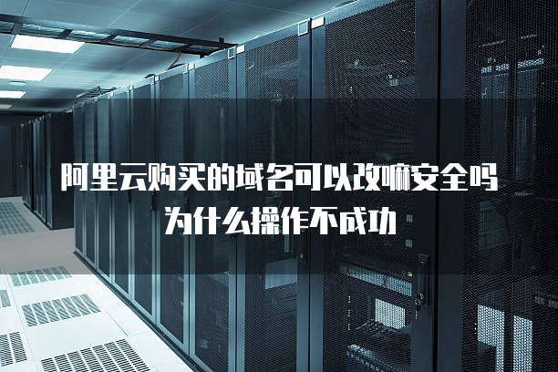 阿里云购买的域名可以改嘛安全吗为什么操作不成功
