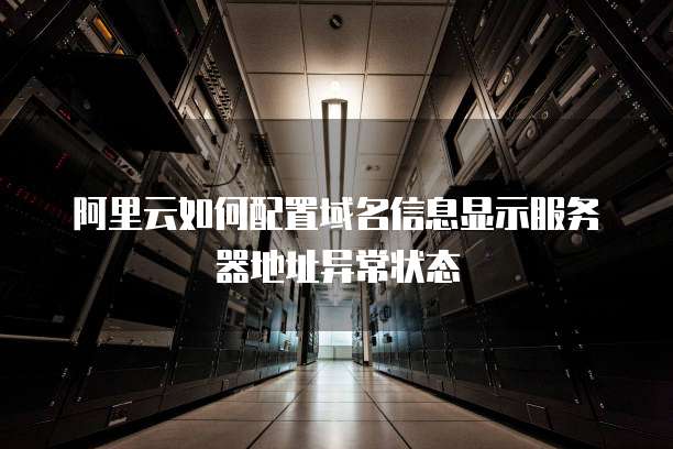 阿里云如何配置域名信息显示服务器地址异常状态
