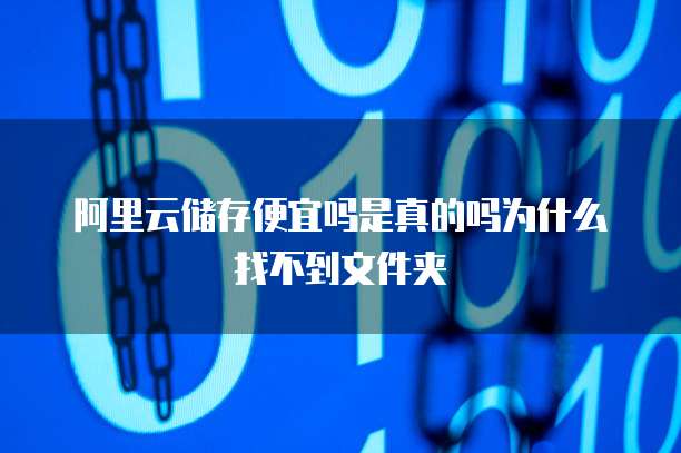 阿里云储存便宜吗是真的吗为什么找不到文件夹