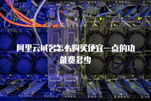 阿里云域名怎么购买便宜一点的功能费多少
