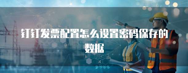 钉钉发票配置怎么设置密码保存的数据