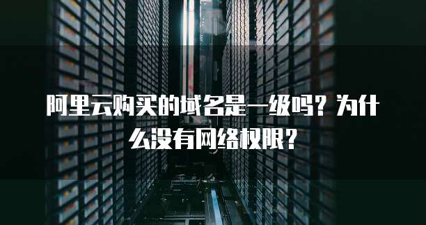 阿里云购买的域名是一级吗？为什么没有网络权限？