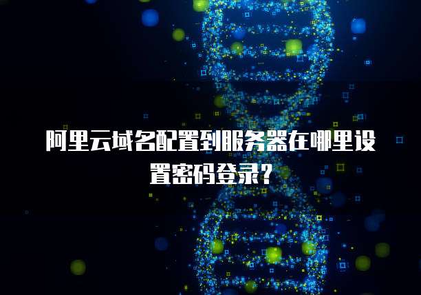 阿里云域名配置到服务器在哪里设置密码登录?