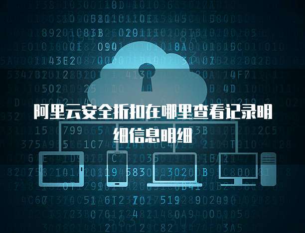 阿里云安全折扣在哪里查看记录明细信息明细