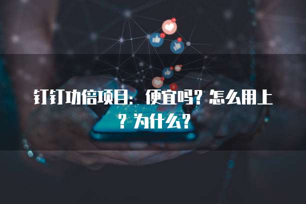 钉钉功倍项目：便宜吗？怎么用上？为什么？