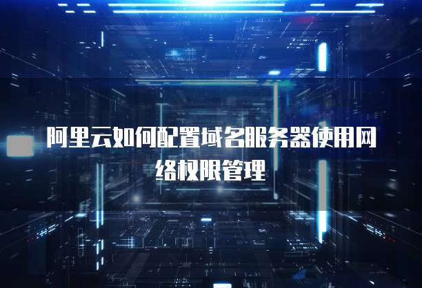 阿里云如何配置域名服务器使用网络权限管理