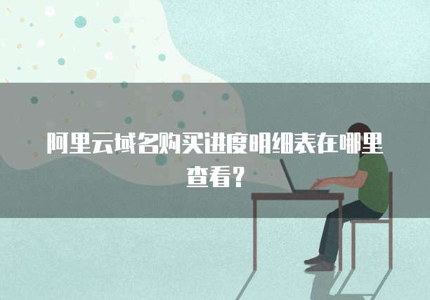 阿里云域名购买进度明细表在哪里查看?