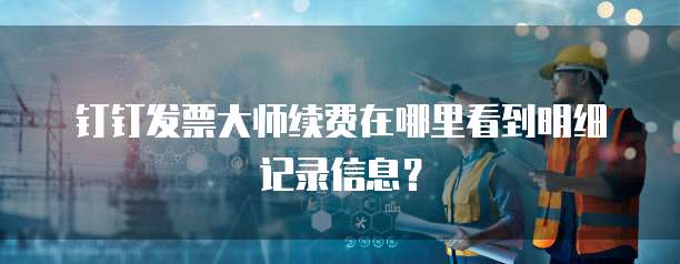 钉钉发票大师续费在哪里看到明细记录信息?
