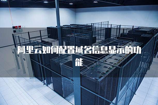 阿里云如何配置域名信息显示的功能
