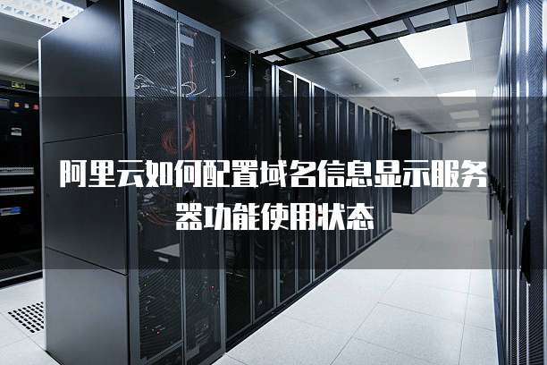 阿里云如何配置域名信息显示服务器功能使用状态