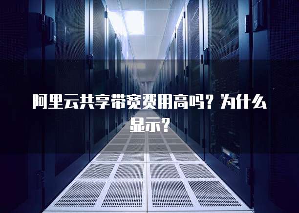 阿里云共享带宽费用高吗?为什么显示?