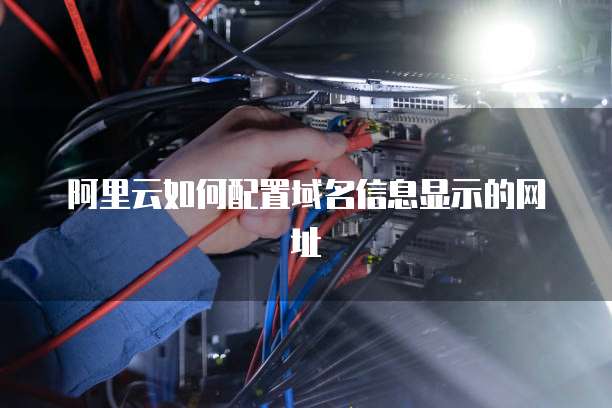 阿里云如何配置域名信息显示的网址
