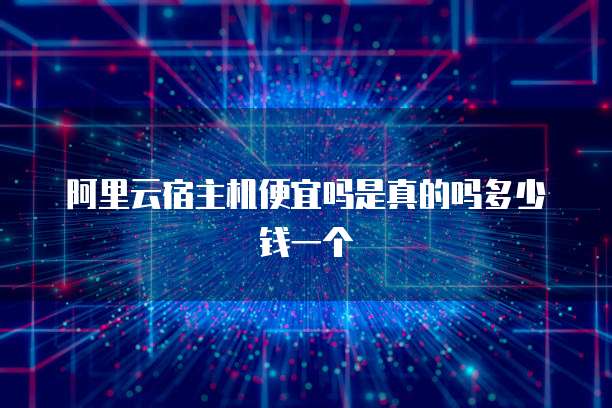 阿里云宿主机便宜吗是真的吗多少钱一个