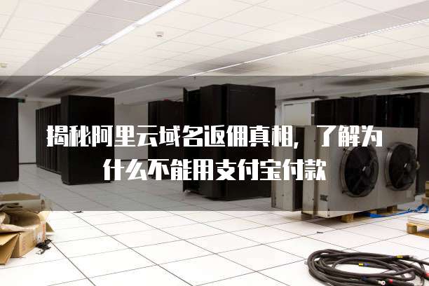揭秘阿里云域名返佣真相，了解为什么不能用支付宝付款