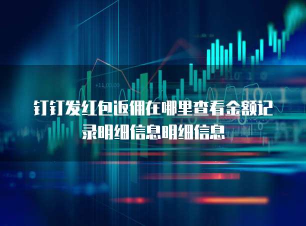 钉钉发红包返佣在哪里查看金额记录明细信息明细信息