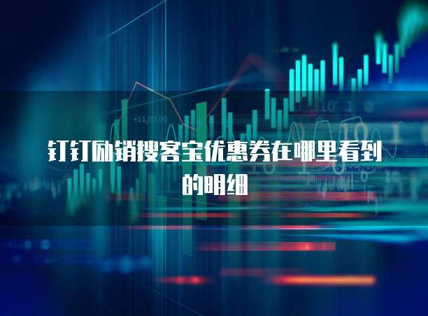 钉钉励销搜客宝优惠券在哪里看到的明细