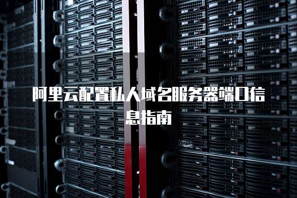 阿里云配置私人域名服务器端口信息指南