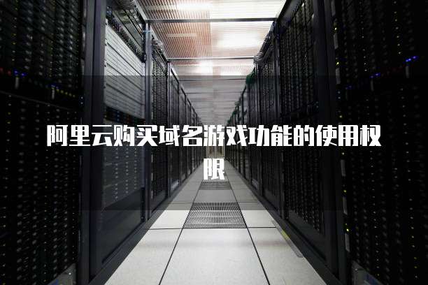 阿里云购买域名游戏功能的使用权限