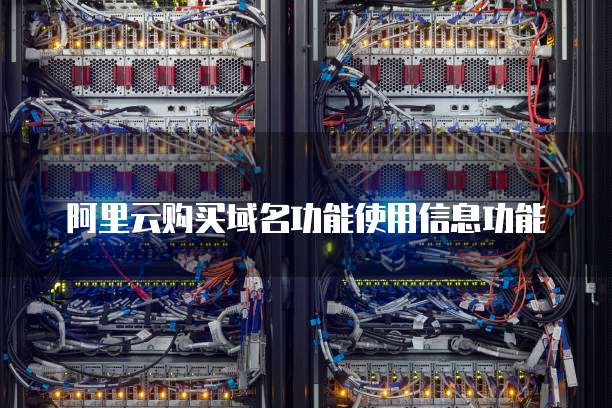 阿里云购买域名功能使用信息功能