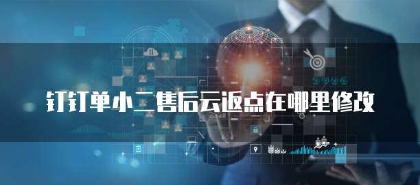 钉钉单小二售后云返点在哪里修改