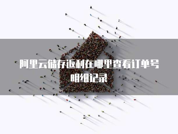 阿里云储存返利在哪里查看订单号明细记录
