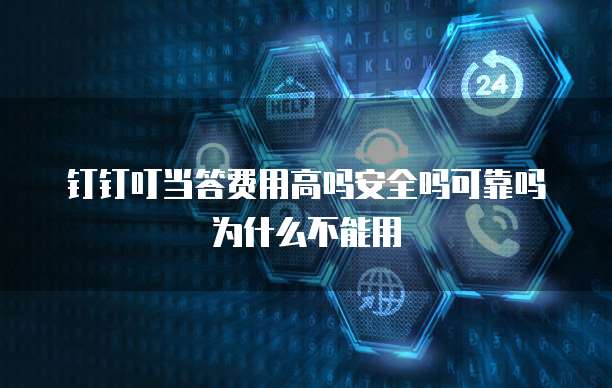 钉钉叮当答费用高吗安全吗可靠吗为什么不能用