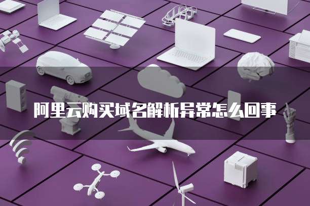 阿里云购买域名解析异常怎么回事