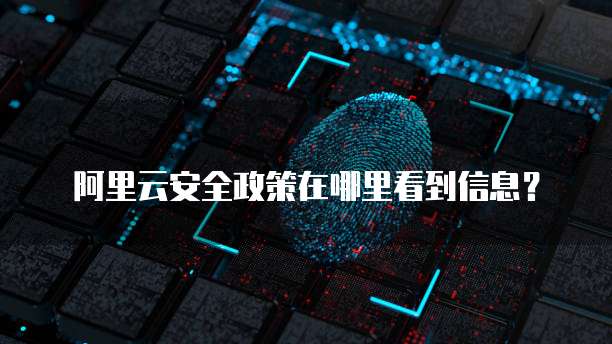 阿里云安全政策在哪里看到信息?