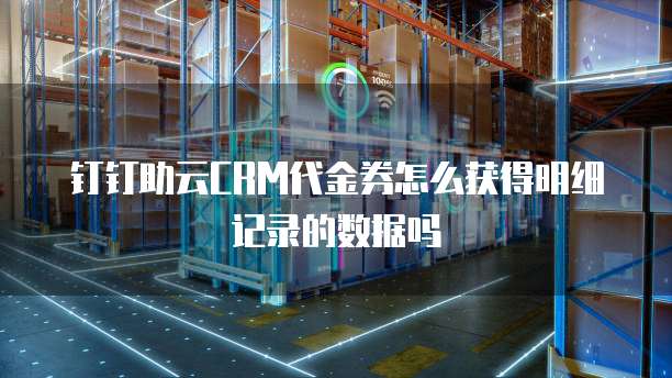 钉钉助云CRM代金券怎么获得明细记录的数据吗